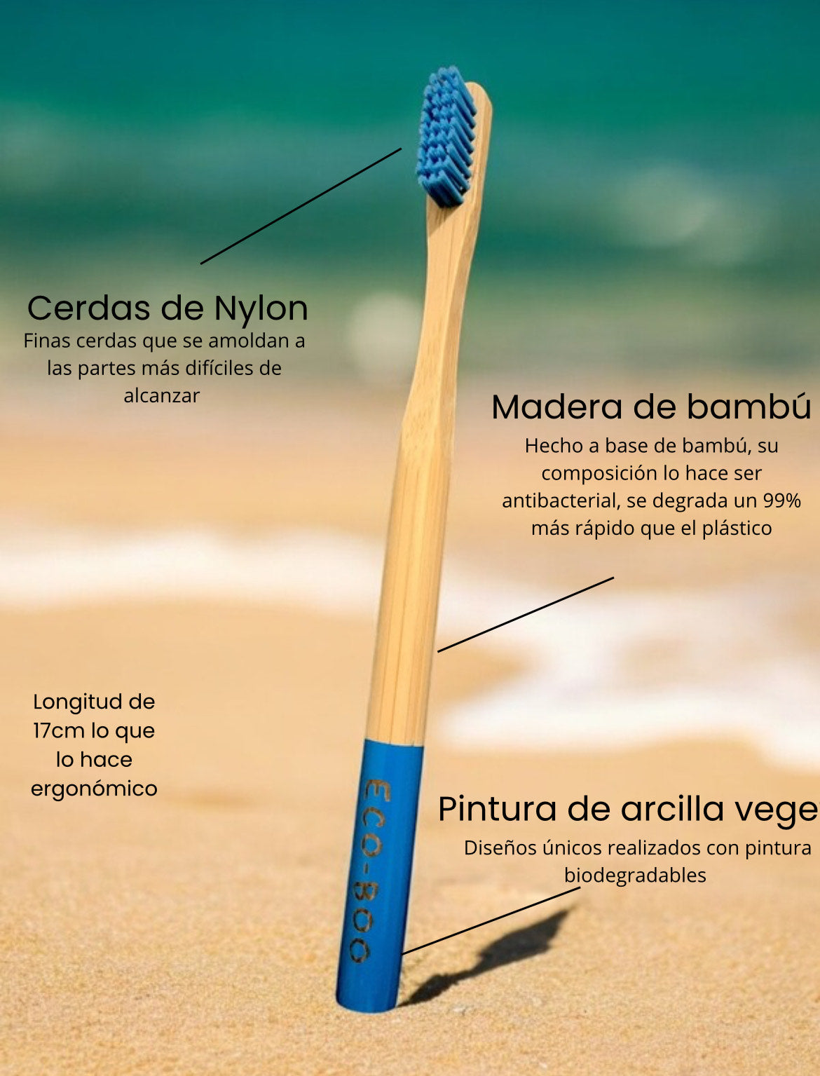 ECO-BOO Océano | Cepillo Dental de Bambú